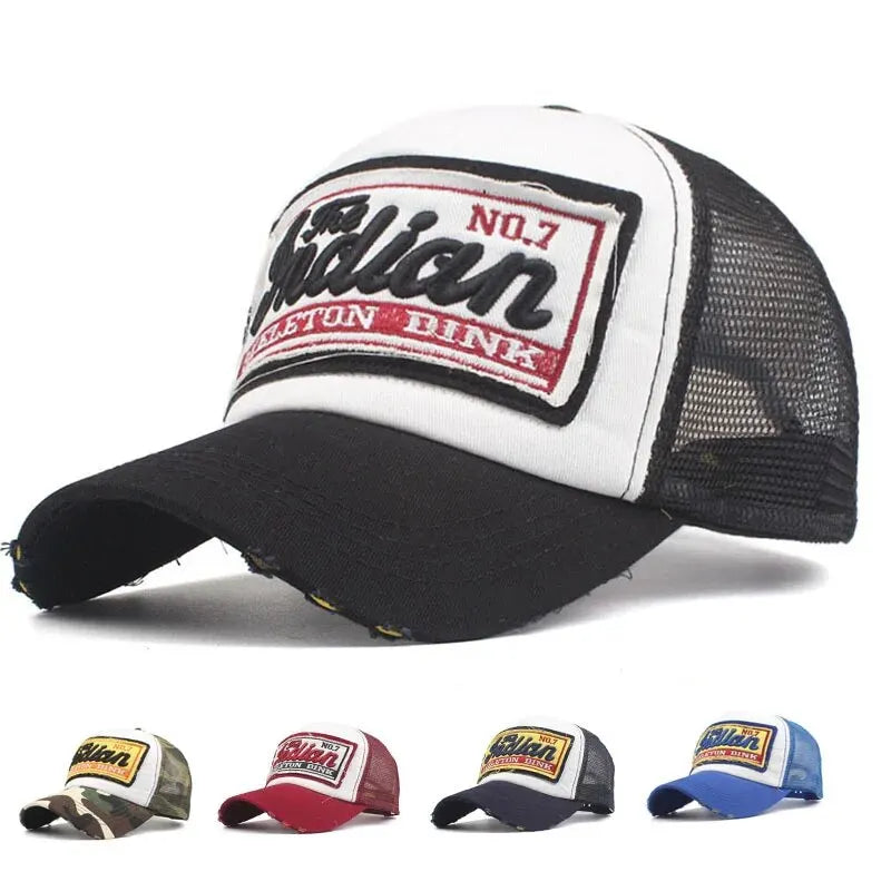 Streetwear Letter Embroidery Mesh Dad Baseball Cap Women Men