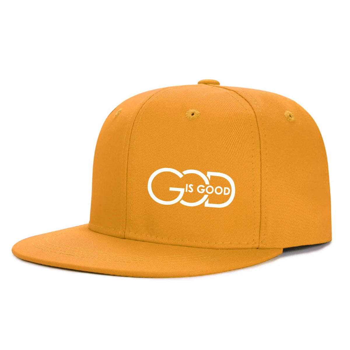 Unisex Adjustable Baseball Cap Street Flat Brim Hat Printed God Is Good Casual Headwear Men And Women