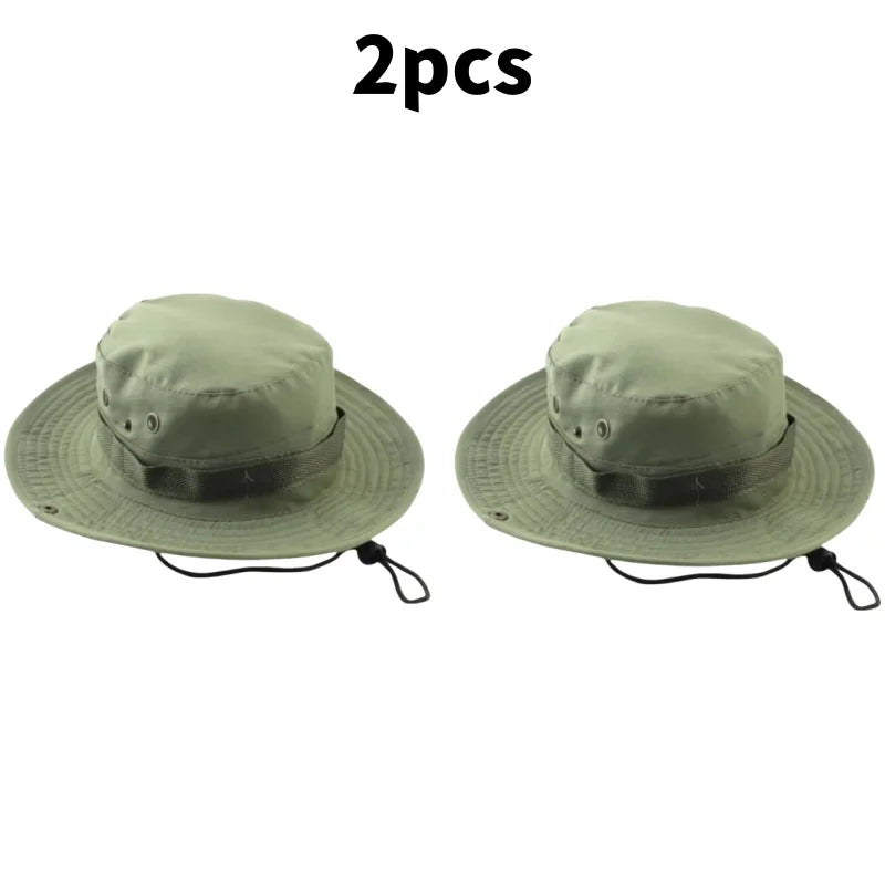 Men & Women Sun Hat Camouflage Cap Outdoor Sports Sun Bucket Cap 60cm