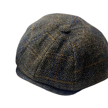 Wool Tweed Newsboy Cap British Gatsby Cap