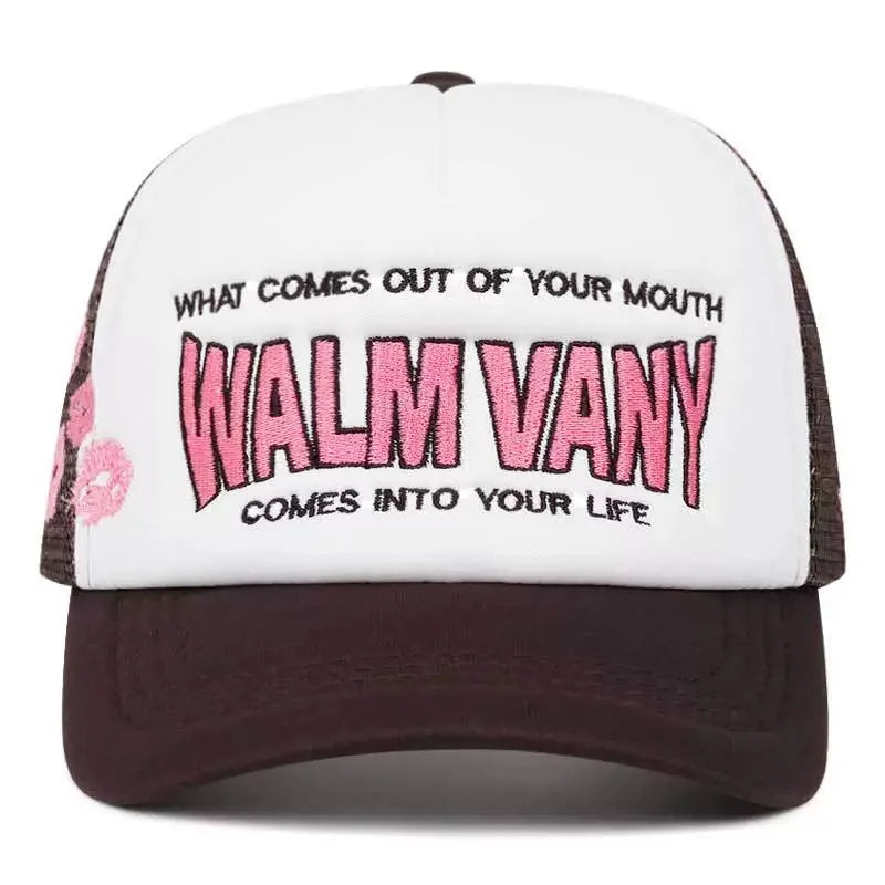 Baseball Hat Walm Vany Side Lipprint Embroidered Street