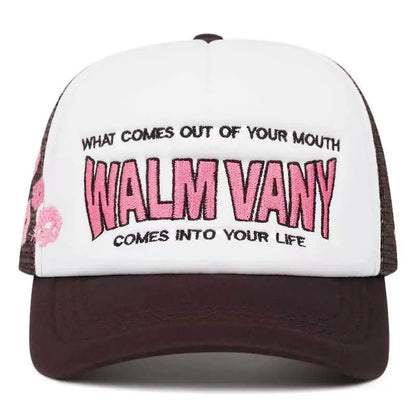 Baseball Hat Walm Vany Side Lipprint Embroidered Street