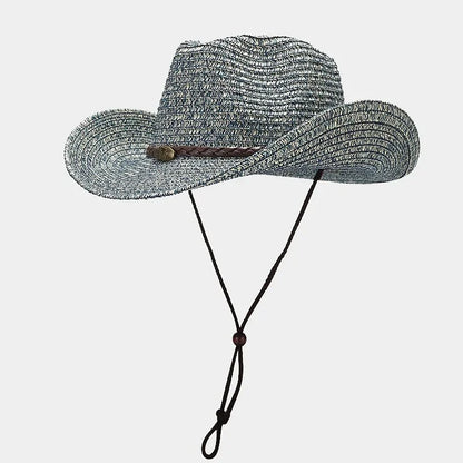 Summer UPF50+ Wide Brim Sun Hat Outdoor Western Cowboy Fisherman Cap