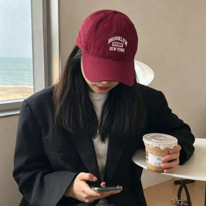 Fashion BROOKLYN Baseball Cotton Adjustable Snapback Hat Embroidery Cap Hip Hop Outdoor Casual Sun Hats