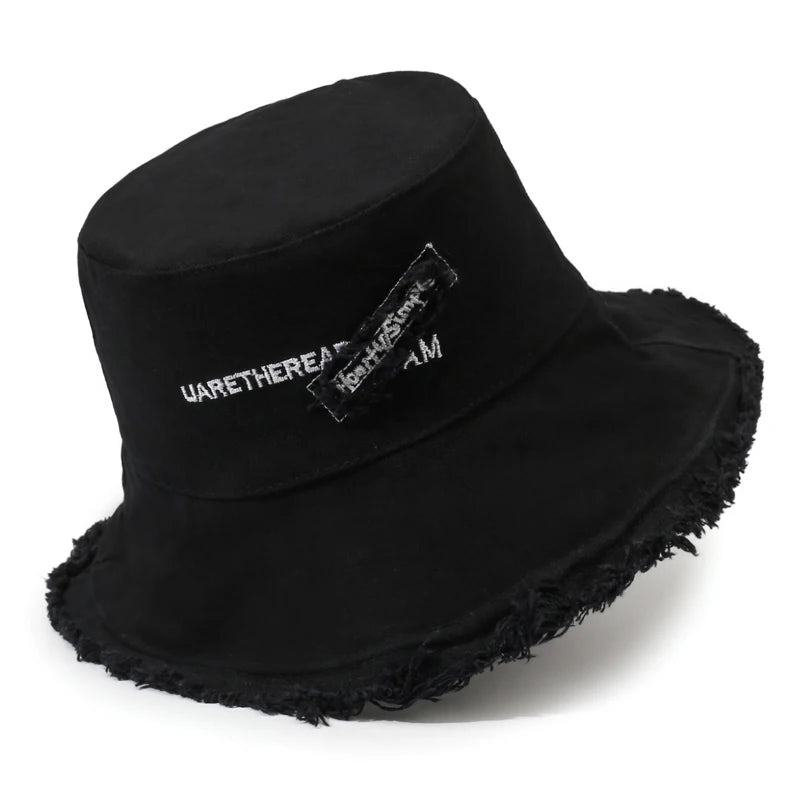 Solid Color Washed Distressed Fisherman Hat