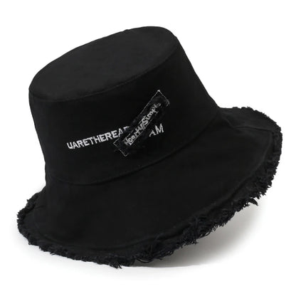 Solid Color Washed Distressed Fisherman Hat