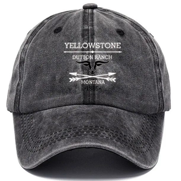 Washed Baseball Cap Print Adjustable Hat