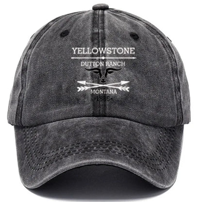 Washed Baseball Cap Print Adjustable Hat