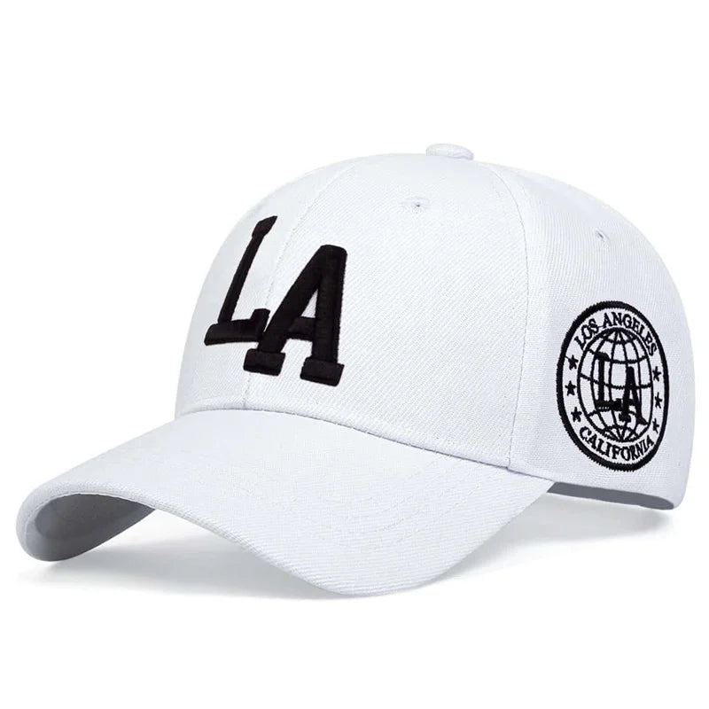 Unisex LA Letter Embroidery Snapback Baseball Caps Spring And Autumn Outdoor