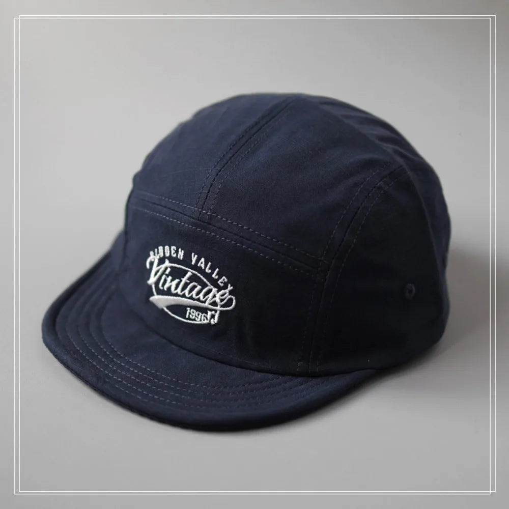 Casual Short Brim Baseball Cap 5-Panel Breathable Flat-Brimmed Sun Cap