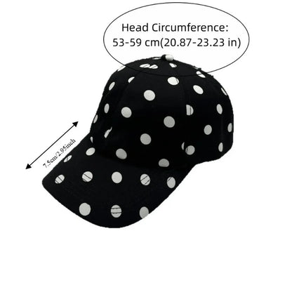 Soft-top Polka Dot Baseball Cap