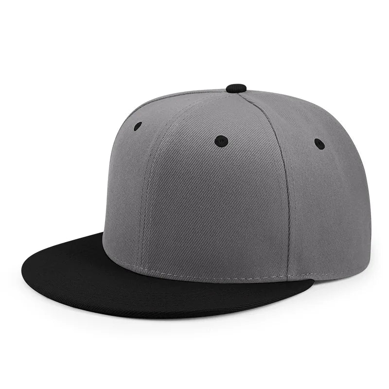 Wholesale Adult Blank Snapback Cap Male Hip-Hop Flat Peak Skateboard Hat Lady Sun Caps