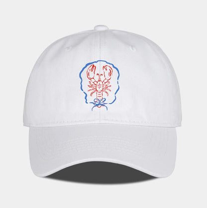 Bow Tie Lobster Print Soft Top Baseball Cap Soft Comfortable Lightweight Trendy Fashionable Unisex