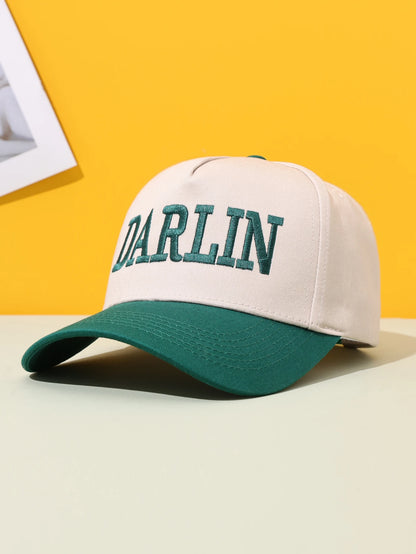Darlin Embroidered Color Blocked Baseball Cap