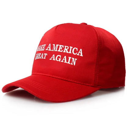 Adult Hats and Caps Make America Great Again Red Peaked Baseball Cap