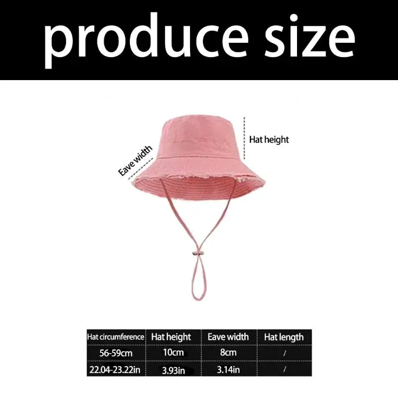 Outdoor Beach Sun Hat For Women Foldable Fisherman Hat