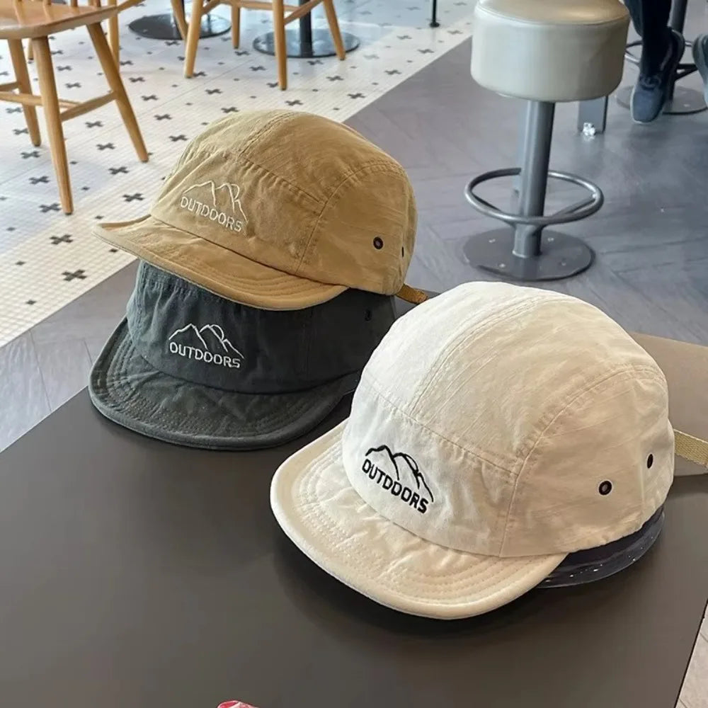 New Short Brim Baseball Cap Sun Protection Quick-Dry Sun Hat