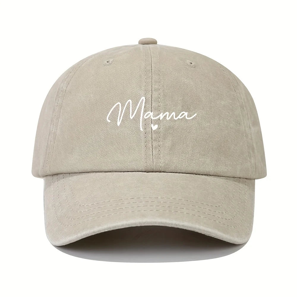 Mom Loves Patterned Printed Baseball Caps, Retro and Fashionable Women's