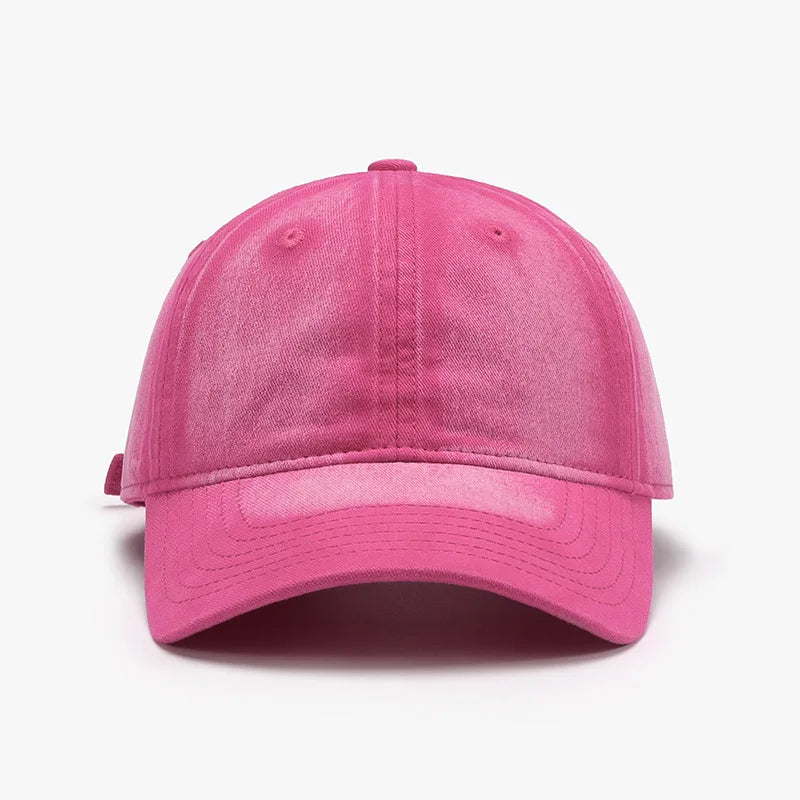 Washed Soft-Top Plain Baseball Cap For Men