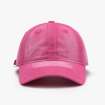Washed Soft-Top Plain Baseball Cap For Men