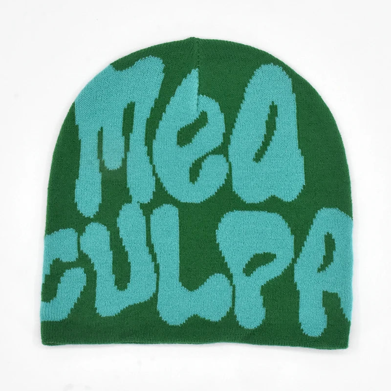 Mea Culpa Knitting Beanies Hat For Women Men