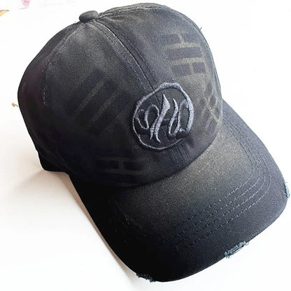 Embroidered Vintage Washed Baseball Cap Retro Distressed Cotton Dad Hat Streetwear Adjustable Snapback