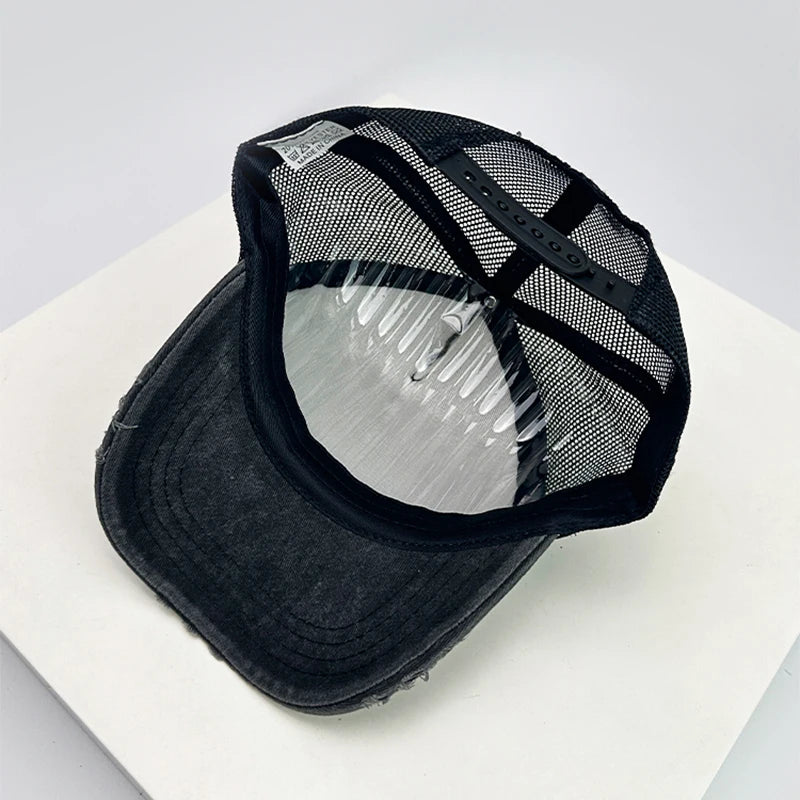 New Unisex Color Block Broken Style Baseball Hats