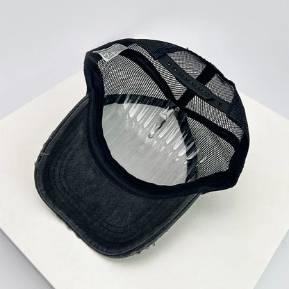 New Unisex Color Block Broken Style Baseball Hats