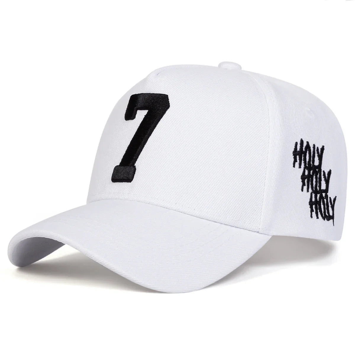 Unisex 7 HOLY Letter Embroidery Baseball Caps Spring Autumn
