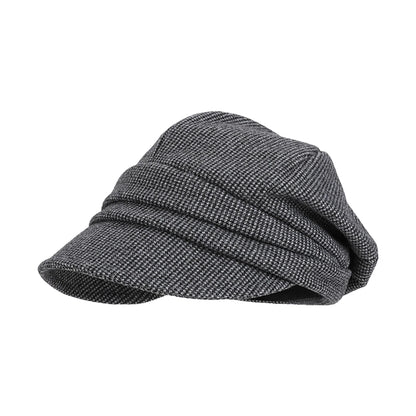 Women's British Style Beret Hat One Size Knit Beanie With Ear Protection Warm