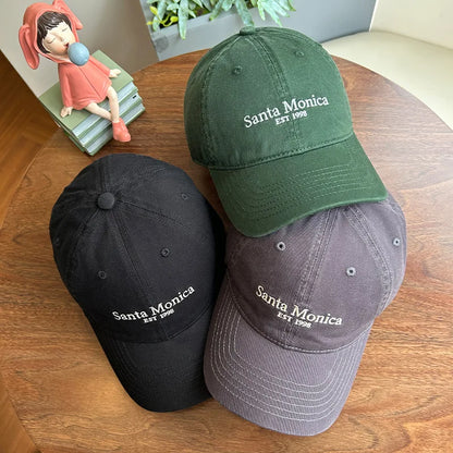 INS Style Letter Embroidered Baseball Caps For Women Face Smaller Sun Protection Korean Version Sun Hat