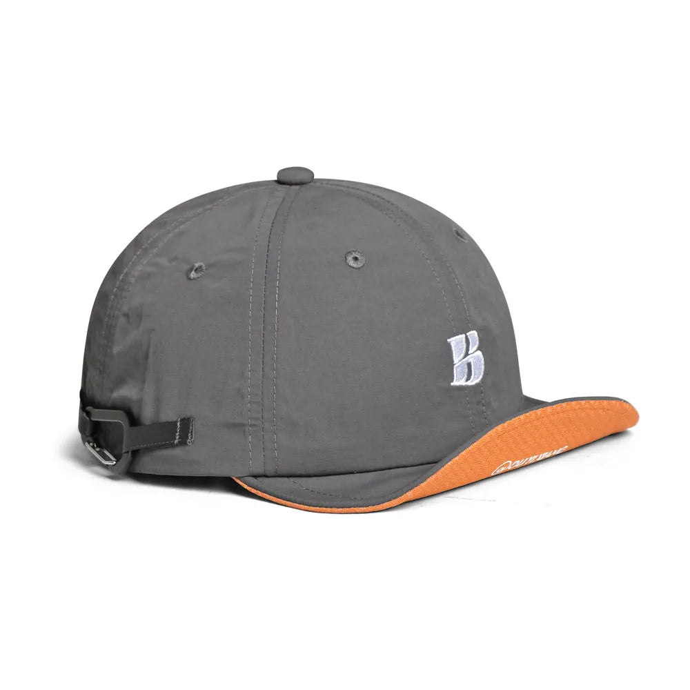 Color-Matched Quick-Drying Embroidered Letter "B" Wide-Brimmed Baseball Cap