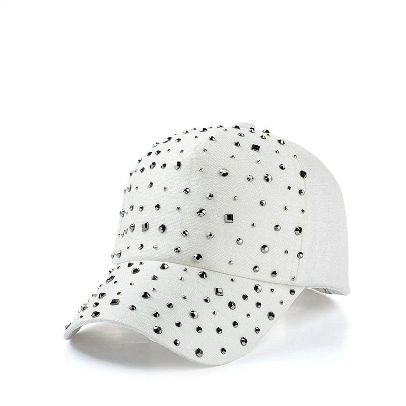 Rhinestone Adjustable Baseball Cap Trucker Cap Men