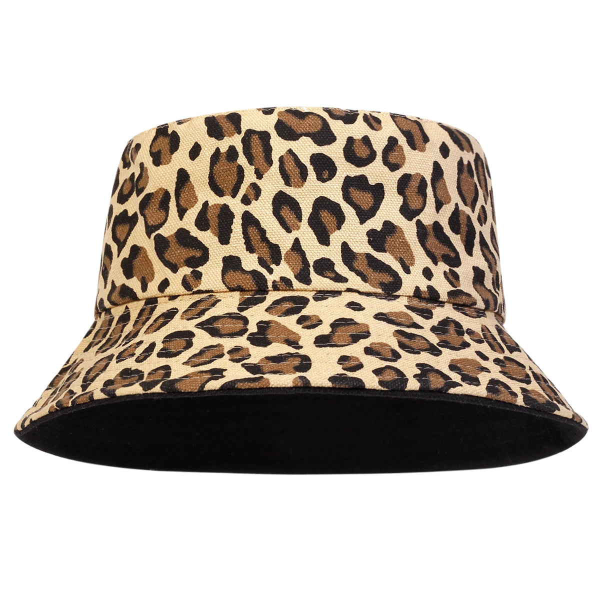 Unisex Leopard Print Personality Bucket Hats Fishermen Caps