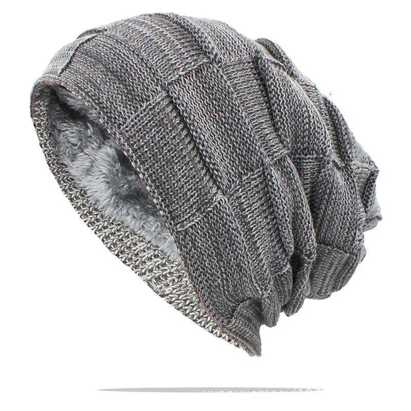 Winter Hat Warm Plus Size Outdoor Knitted Male Female Wool Bobble Hat