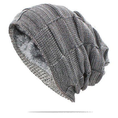 Winter Hat Warm Plus Size Outdoor Knitted Male Female Wool Bobble Hat