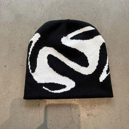Women Hat Knitting Beanies Goth Tooth Caps Men Y2k Streetwear Winter Fashion