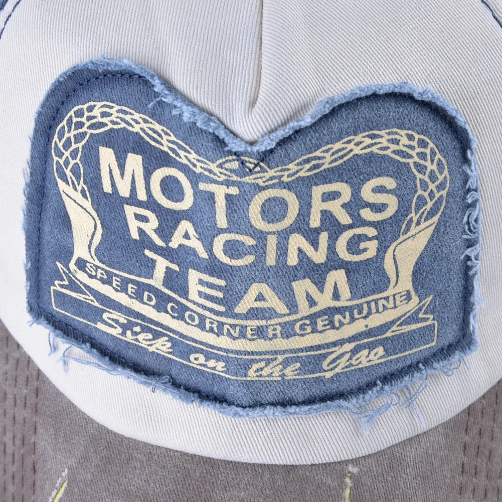 Vintage Washed Denim Baseball Cap For Men And Women