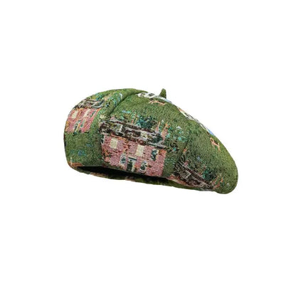 New Women's Summer Hat Print Beret Hat Sun Protection Painter Cap