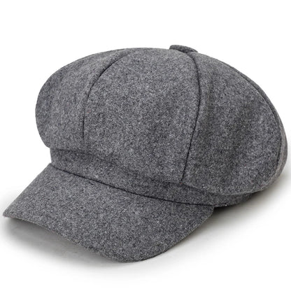 Woolen Solid Color Beret Fashion Outdoor Cotton Hat