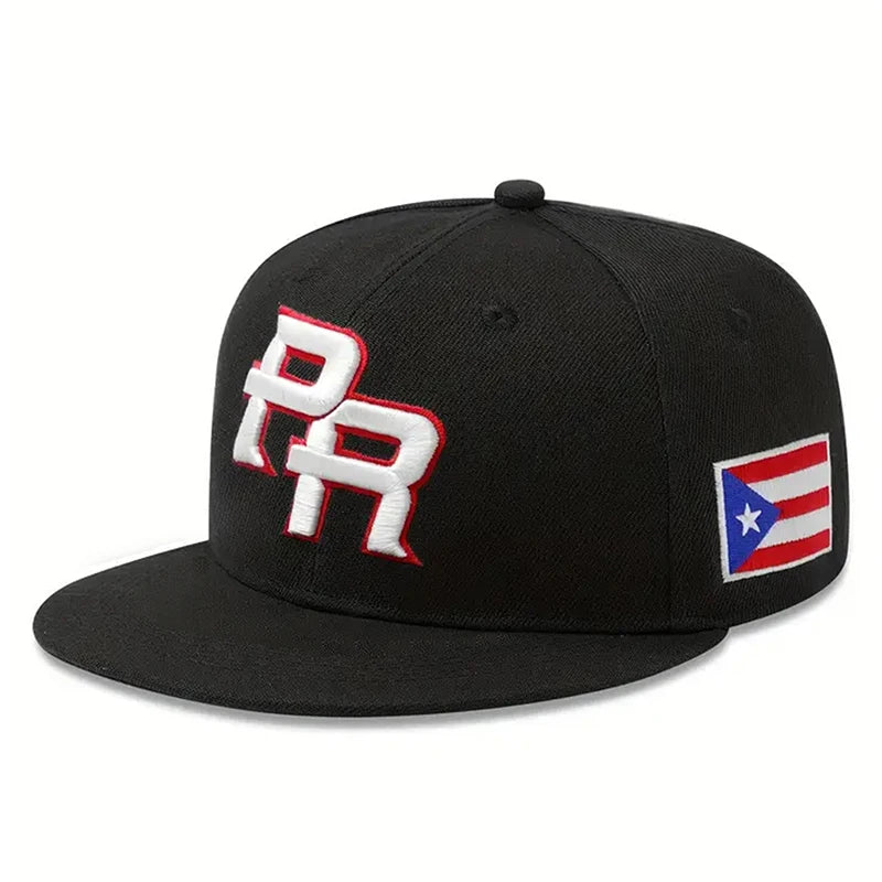 Personalized Fashion Flat Edge Hat PR Side Flag Embroidered Hip Hop Hat