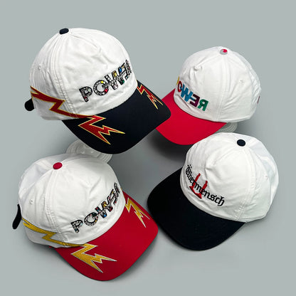 Flash Diamond Letters Lightning Embroidery Baseball Hats