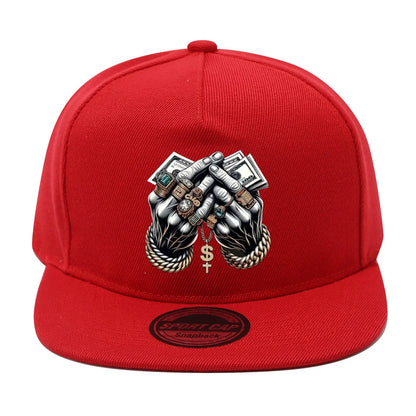 Dollar Sign Jewelry Print Snapback Hat