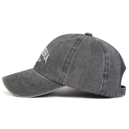 Unisex CALIFORNIA Letter Embroidery Wash Baseball Caps Outdoor Adjustable Casual Hats Sunscreen Hat