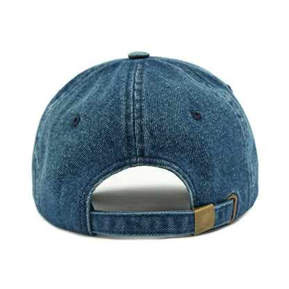 Snapback Cap Spring Summer Washable Denim