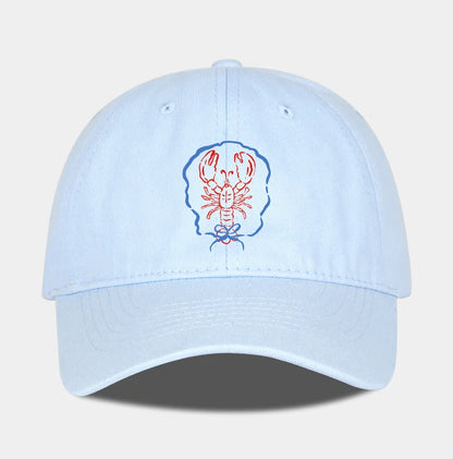 Bow Tie Lobster Print Soft Top Baseball Cap Soft Comfortable Lightweight Trendy Fashionable Unisex