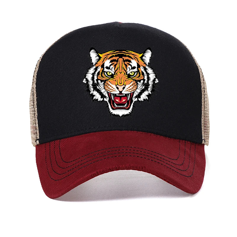 Tiger printing Baseball Cap Men Women