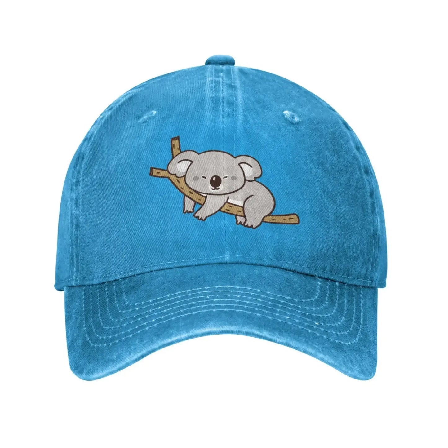 Cartoon Koala Vintage Adjustable Washed Denim Cotton Low Profile Dad Trucker Hat
