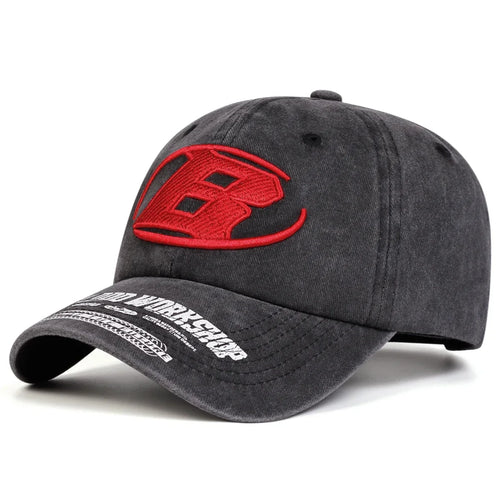 Unisex B Letter Embroidery Baseball Caps