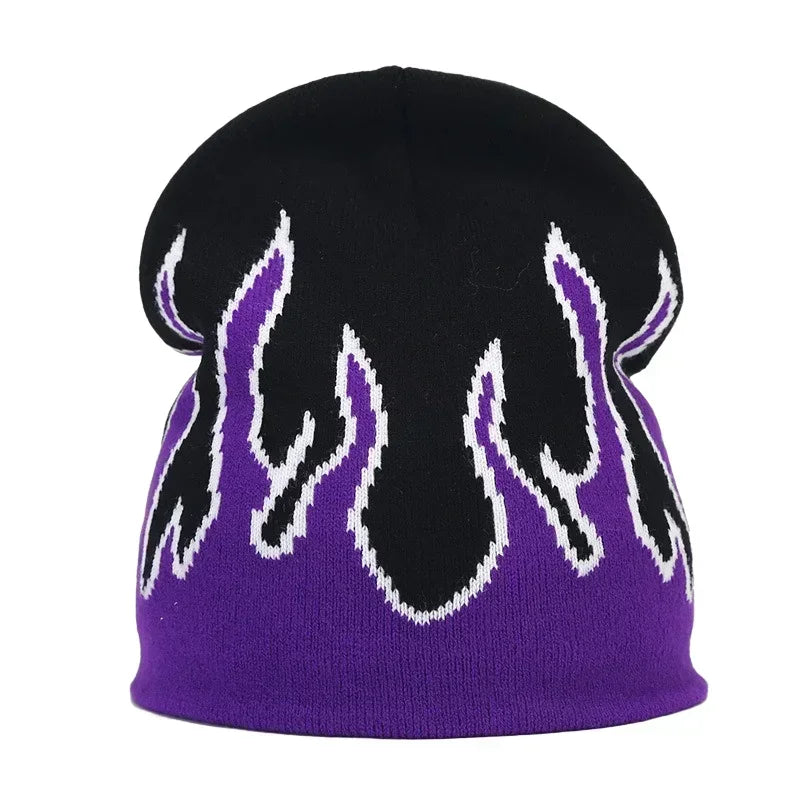 Y2K Letter Knitted Winter Autumn Beanie Cap Men Women